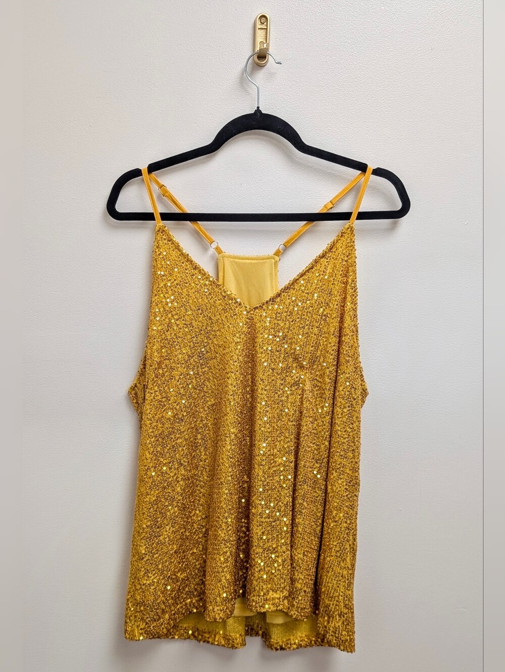 Sparkley Yellow V-Neck Tank